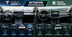Tesla Model Y vs Skoda Enyaq intirior diffrences